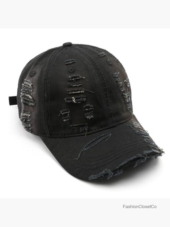 Washed Distressed Unstructured Baseball Cap Cotton Adjustable Vintage Dad Hat main image 2